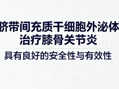 脐带间充质干细胞外泌体治疗膝骨关节炎具有良好的安全性与有效性