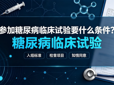 参加糖尿病临床试验要什么条件？